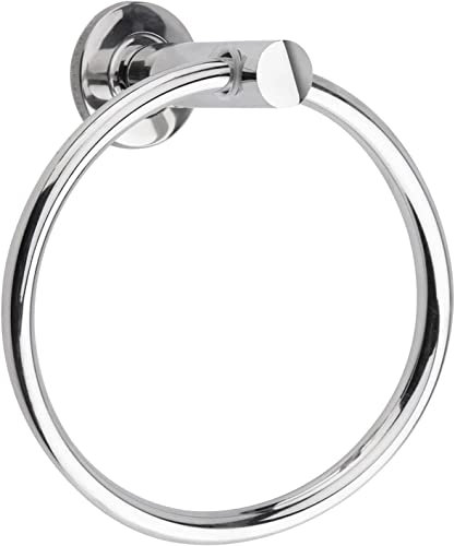 ALAMANIA 304 Stainless Steel Chrome Towel Holder Ring16cm(6.3inch) With Fixing kit For Bathroom & Kitchen,Hand Towel Hanging Towel Hanger Wall Mount Contemporary Bathroom Accessories Round Towel Rail