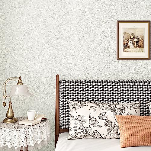 Livelynine Papel Pintado Autoadhesivo Efecto Hormigón Blanco 40CMx5M Papel Pared Blanco Relieve Para Baño Habitación Impermeable Vinilo Blanca Adhesivo Salon Pasillo Papeles Adhesivo Para Muebles