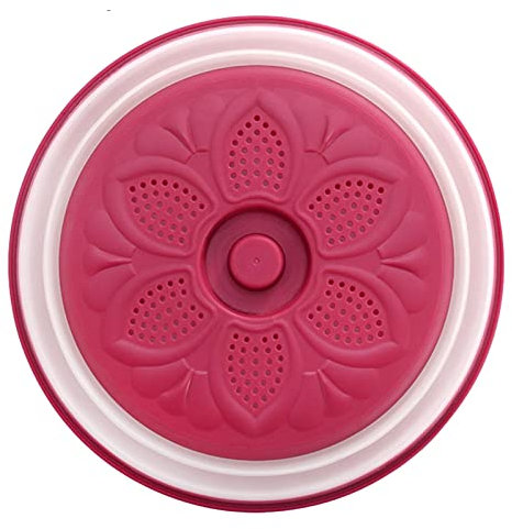 Cubierta Para Salpicaduras De Microondas, Cubierta Para Platos, Cubierta Para Platos De Comida A Prueba De Polvo, Cesta De Drenaje De Plástico Plegable Multifuncional Para Cocinar(rojo)