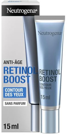 Neutrogena Retinol Boost Crema Contorno Occhi con Retinolo Puro e Acido Ialuronico, Contro i segni dell'invecchiamento nella zona del contorno occhi, senza profumo, 1 x 15 ml