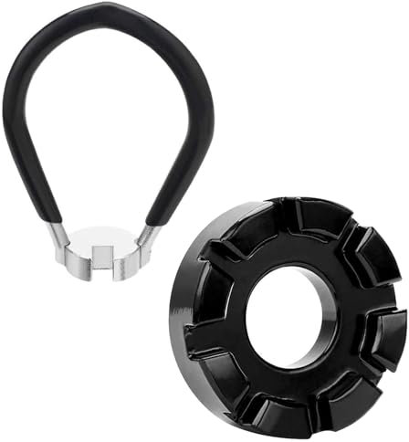 NIYATA Speichenschlüssel, 8 Wege, Werkzeug zur Reparatur von Fahrradrädern, Speichenschlüssel zum Einstellen der Wasserdichtigkeit der Stahldrähte des Fahrrads und zum Schutz der Räder, Schwarz