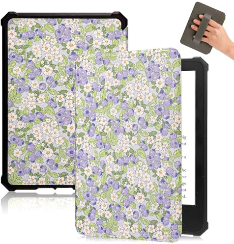 Fancity Hülle Kompatibel mit 7 Zoll Kindle Paperwhite 12. Generation, 2024 | Weiche TPU Hülle Kompatibel mit 7 Kindle Paperwhite/Colorsoft Signature Edition, Handschlaufe, Schlaf/Wachen, Blueberry