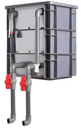 GZHERVICES Caja De Filtro De Acuario, Caja De Rotación, Filtro De Tanque De Peces, Caja De Goteo De Filtro, Sistema De Circulación De Agua De Estanque De Peces Externo DIY(40x30x51cm)