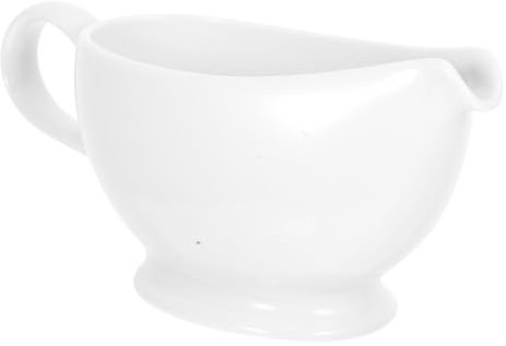 PRETYZOOM Saucière Moderne En Porcelaine 300 Ml Avec Bec Verseur Et Louche Pour Sauce À Steak Et Pot À Crème Décoration De Thanksgiving