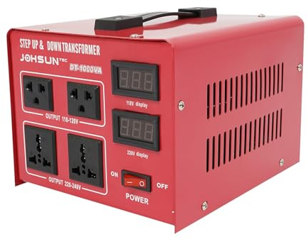 Convertidor de voltaje profesional de 1000 W, transformador, 220 V 110 V, convertidor escalonador/abajo, manual para todos los dispositivos electrónicos y eléctricos con fusible