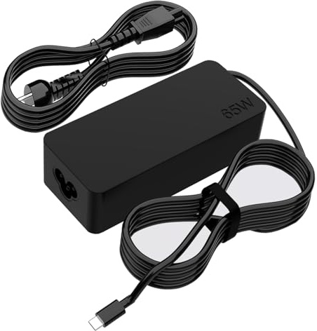 Chargeur USB-C 65W 20V 3,25A pour PC Portable Lenovo ThinkPad et Yoga | Pour ThinkPad X1/T/E/L, Yoga, Chromebook et autres PC USB-C; USB-C PD 45W/65W, non compatible avec embout rond/Slim Tip