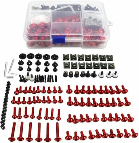zhyubnd 175pcsKit di Bulloni per Carenatura Moto per Yamaha YZF R6 R6S 2003 2004 2005 2006 2007 2008 2009 Carrozzeria Viti Rondelle di Montaggio Dadi Viti Clip M5 M6 Accessori