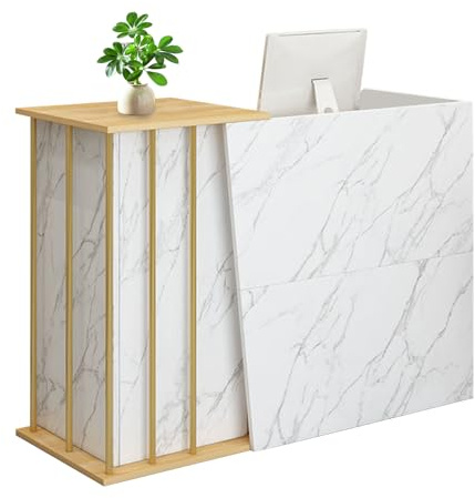 GAOXIAO Liten receptionsdisk, kassadisk för stormarknad, receptionsdisk med skåp för frisörsalong, diskbord för kontor, frisörsalonger och butiker B 100 cm