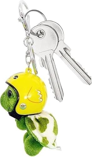Cldaisy Plüsch-Schildkröten-Schlüsselanhänger, niedlicher, weicher Stofftier-Anhänger für Schlüssel, Taschen und Handy, lustiger tragbarer Puppen-Anhänger, Auto/Geldbörse/Gürtelzubehör, bezauberndes