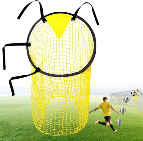 Obiettivo da Calcio Rete, è utile per migliorare la precisione del tiro,Impermeabile e Resistente per Interno ed Esterno, con Cinturini Fibbie Regolabili, 45 x 58 cm
