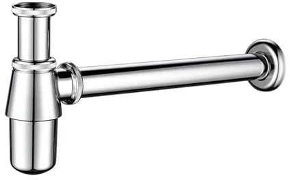 Sifone A Bottiglia Sifone for lavabo da bagno, tappo di scarico a scomparsa con troppo pieno, kit for, sifone(No Drain-1)