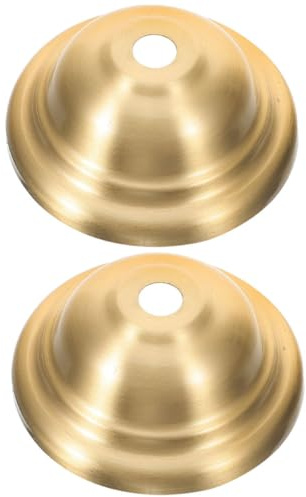 Uonlytech Lot De 2 Rosaces En Laiton Pur Doré Plaque De Plafond Vintage Cache Plafond Luminaire Et Socle Lampe Pour Salon Et Salle À Manger Installation Stable Et ÉClairage Doux