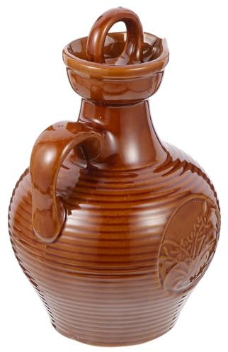 SHINYPASING Jarra de Cerámica para Vino 500 Ml, Contenedor Portátil de Barro para Restaurante y Hogar, Olla de Vino Tradicional para Servir Bebidas en Mesa