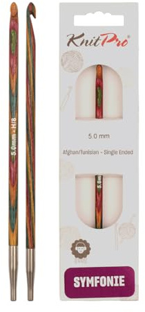 KnitPro K20747 Afghan Tunisisk virknål, trä, sorterad, 5 mm