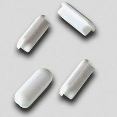 ACQUASTILLA - Lot de 4 patins pour abattant WC, Blanc, 44 x 17 mm, Classique