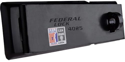 Federal 4025 High Security Hasp & Staple - Weatherproof, Anti-Cut, Anti-Drill, Corrosion Resistant, Heavy Duty - Sold Secure
