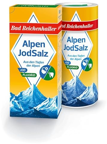 Bad Reichenhaller Jodsalz mit Fluor, 12er Pack (12 x 500 g Dose)