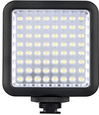 Godox 64 LED Camera Vidéo Flash Light pour Canon Nikon DSLR 5500-6500 K Brightness Control