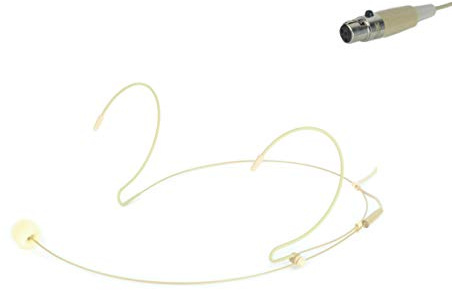 MPE - Microfono ad archetto Mini Cannon Xlr 4 Poli color carne pelle rosa beige professionale a condensatore polarizzato cardioide per radiomicrofoni mod: HD10X 4 poli