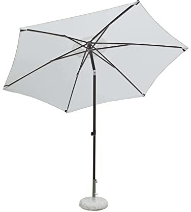 MilaniHome Parasol de Jardin ø 3 Poteau Central Noir pour extérieur Restaurant glacés Bar Hôtel Hôtel