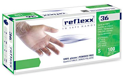 Reflexx R36, puderfreie Vinylhandschuhe., S, durchsichtig, 100