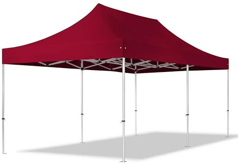 TOOLPORT Faltzelt Professional 3x6 m ohne Seitenteile Faltpavillon ALU Pavillon Partyzelt in rot