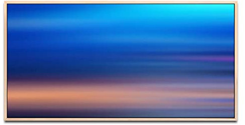 Abstrakte Kunst ca. 130x70cm Wandbild inklusive Schattenfugenrahmen naturfarbend - Panorama Leinwand Bild XXL Format Wandbilder Wohnzimmer Wohnung Deko Kunstdrucke
