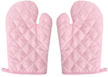 Voarge Gants de Cuisine, Résistants à la Chaleur Gants de Four Épais Résistants à la Chaleur Gants de Cuisine, 1 Paire, Rose