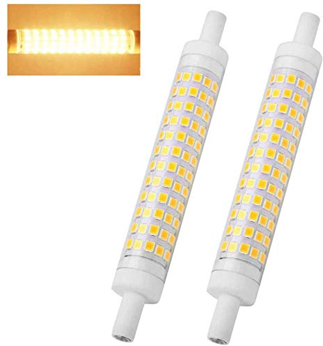 R7S 10W Dimmable Linear LED Bulb, 1200LM J118 Reflector Lamp, 118mm Double Ended Floodlight, for Ceiling Lamp Halogen Bulbs Wall Lamp, A++,2pcs