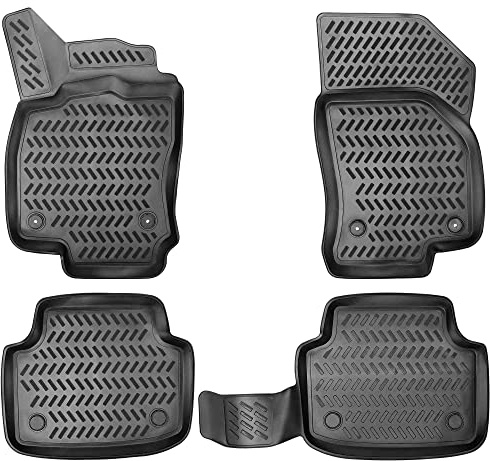 Design 3D Gummimatten Set für SEAT Altea 2004-2010 | Extra hoher 5cm Rand