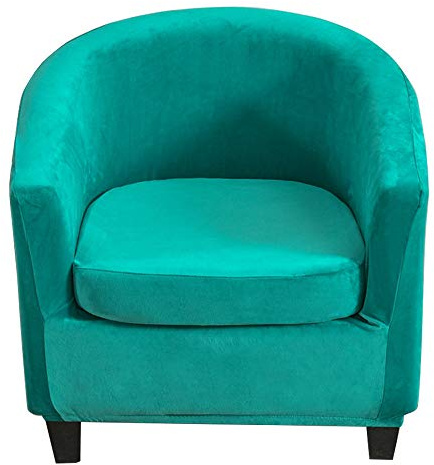 Armchair Cover Stretch Velvet Armchair Protector 2 Pieces Armchair Throw Cocktail Chair Plush Slipcovers Tullsta Chair Blue
