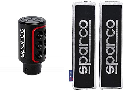 Sparco Progetto Corsa SPC0103 Spc Pomo Racing Schwarz & SPC Gurtpolster Set schwarz