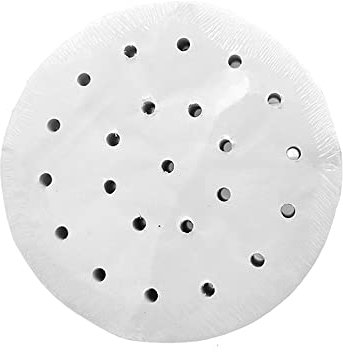 100 piezas de papel Dim Sum, blanco, redondo, para albóndigas, papel de vapor para vaporera de bambú, freidora de aire caliente, revestimiento antiadherente, papel redondo para hornear (5 pulgadas)