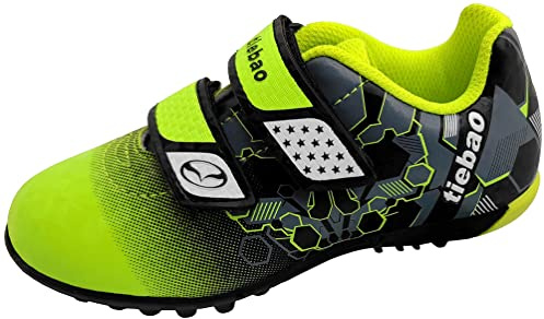 Bambini Calcio Cleats Firm Ground Scarpe da Calcio Sport Esterni Turf Scarpe TBG-S76660/Green-28