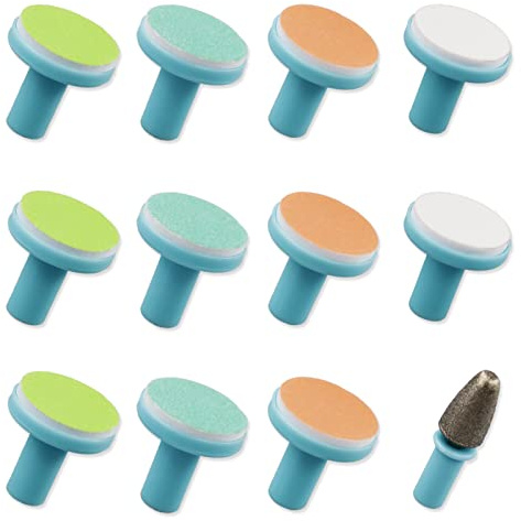 12 Pieces Baby Nail File Pads Nail Trimmer Replacement Pads Electric Baby Nail Grinding Heads for Standard Electric Kid Nail Trimmer Suits to Newborn Infant Toddler