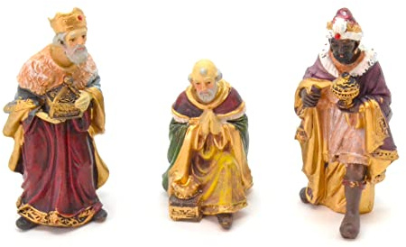 3 Weihnachts-Könige 12 cm Krippenfiguren Tiere Geburt Jesus 3 Könige Krippe Handwerk Gott