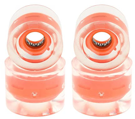 pistro 4 Stück Skateboard-Rollen Longboard-Rollen, aus verschleißfestem und massivem PU-Material für eine dauerhafte Nutzungserfahrung – Orange