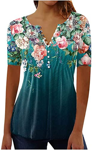 Generic Damen Shirt Damen Set Kleidung Sommer Elegant Shirt U-Boot Ausschnitt Frühlingskleid Fruhlings Damen Jacken Modische Blusen Damen Hoddiekleider Für Damen Kurzarm Damen Tunika Shirt Spitze
