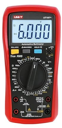 UNI-T Uni-trend Multimeter clamp meter UT105+ UT107+ UT105 UT107 Automotive Multimeter AC DC Voltage Current Resistance Circuit Capacitor Frequency Temperature Tester(UT107+)