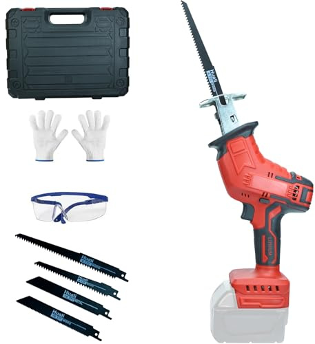 Professional Säbelsäge für Milwaukee 18V Batterien Universalsäge mit Säbelsägeblatt 4 Stück für schnelle Schnitte in Holz, Metall & Kunststoff(Nur Werkzeuge)
