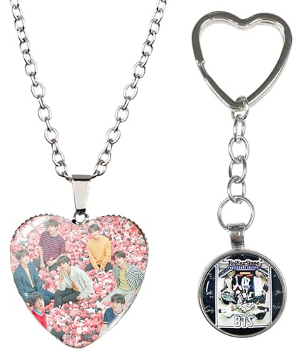 WKxinxuan Collar de plata BTS - Joyería exquisita para Hombres y Mujeres - Regalo de cadena de amistad