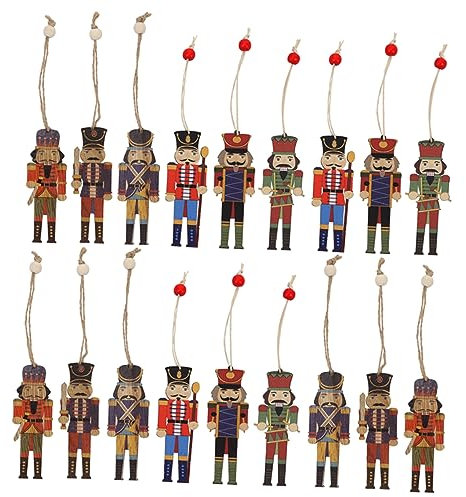 FUNOMOCYA Unique Wooden Christmas Nutcracker Soldier Ornaments Home Office Decor
