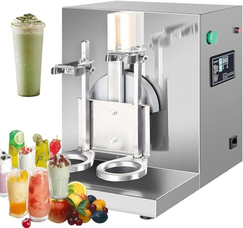 Máquina automática de coctelera de té con leche, batidora eléctrica de bebidas, rotación de 360°, interruptor inteligente, fácil de operar, para té de burbujas, té Boba, jugo, café, leche, vino, cócte