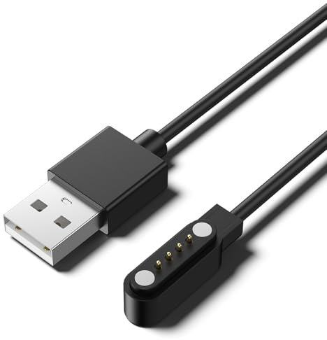 Chargeur universel magnétique pour montre intelligente, accessoires de montre intelligente, chargeur magnétique à ventouse à 4 broches pour montre intelligente/traqueur de fitness, espacement des