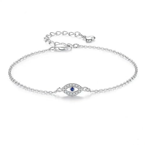 Turkish evil eye silver bracelet 925 sterling silver | nazar | women's protection