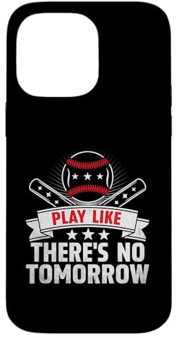 Coque pour iPhone 14 Pro Max Jouez comme il n'y a pas de tomorrow Catcher Pitcher Softball