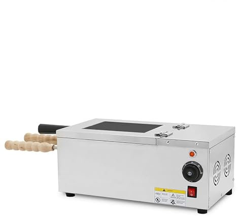 Grill À Pain À La Cheminée Électrique 1500W, Fabricant De Grill À Corde Glacée, Température Réglable 50 ~ 300 ℃, Conception De Fenêtre Transparente Avec Deux Bâtons En Acier Inoxydable Pour Le Restaur