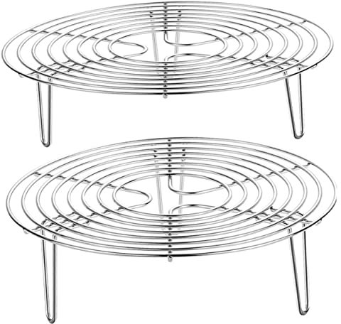 FUNNETOYU 2pezzi Cremagliera Acciaio Inossidabile Per Cottura Vapore Da Supporto Per Uova Con Design Multi Accessorio Pratico Per Cucina e Campeggio