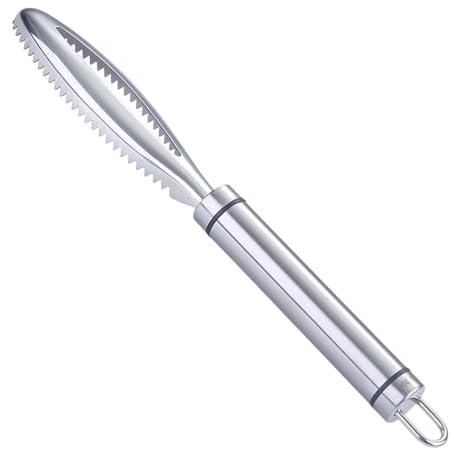 Stainless Steel Fish Scaler Set - Fast Scaling + Peeler/Scraper/Tweezers - Kitchen Essential(Fish scale scraping)