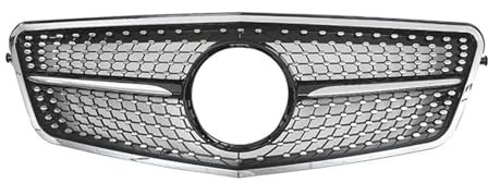 Front Kühlergrille Glänzend Schwarzer Stoßstangengrill Für Benz E W212 E250 E300 E350 E500 2010 2011 2012 2013 Oberer Kühlergrill Im Diamanten-Stil(Style C)